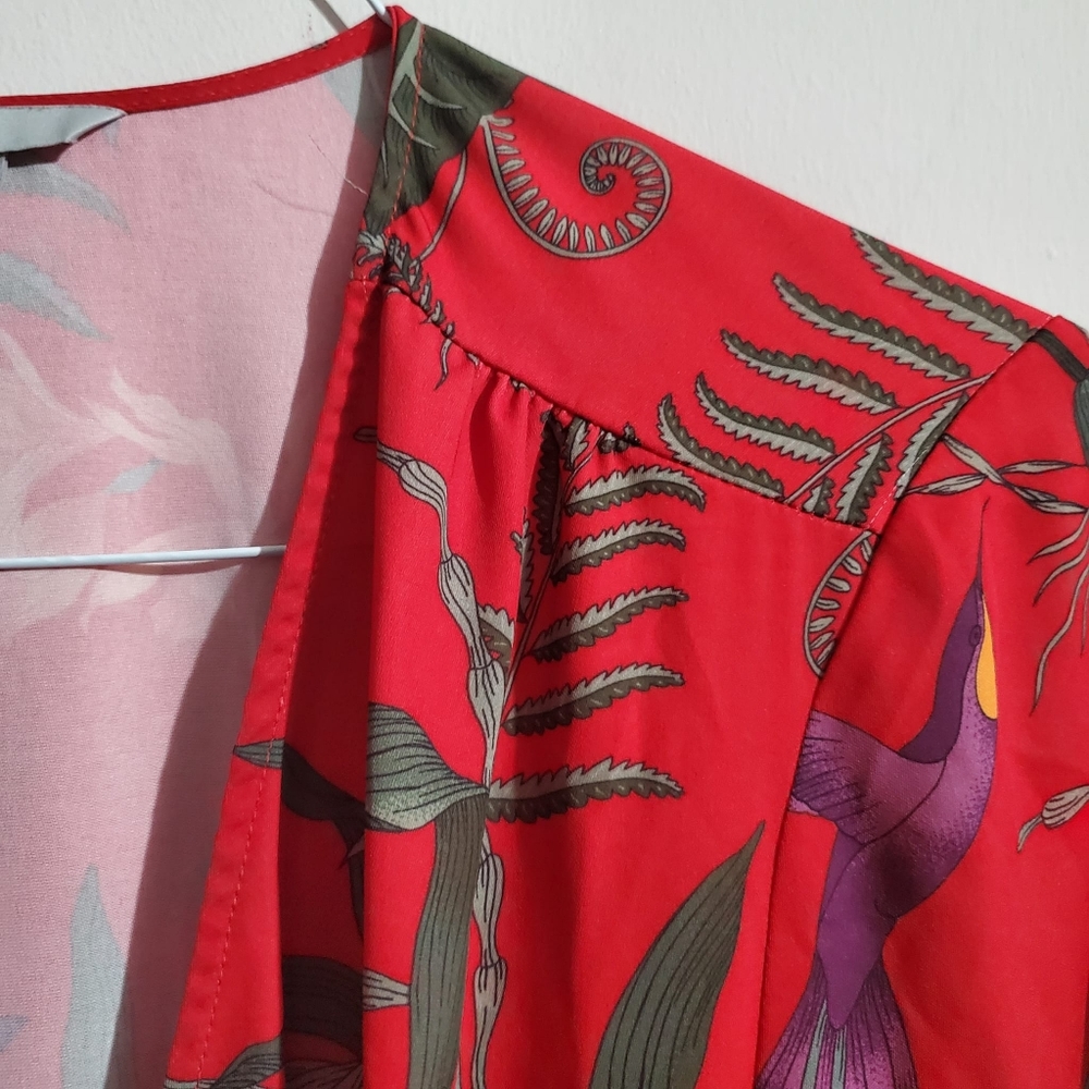 H&M Red Floral Midi Dress - Picture 8 of 13